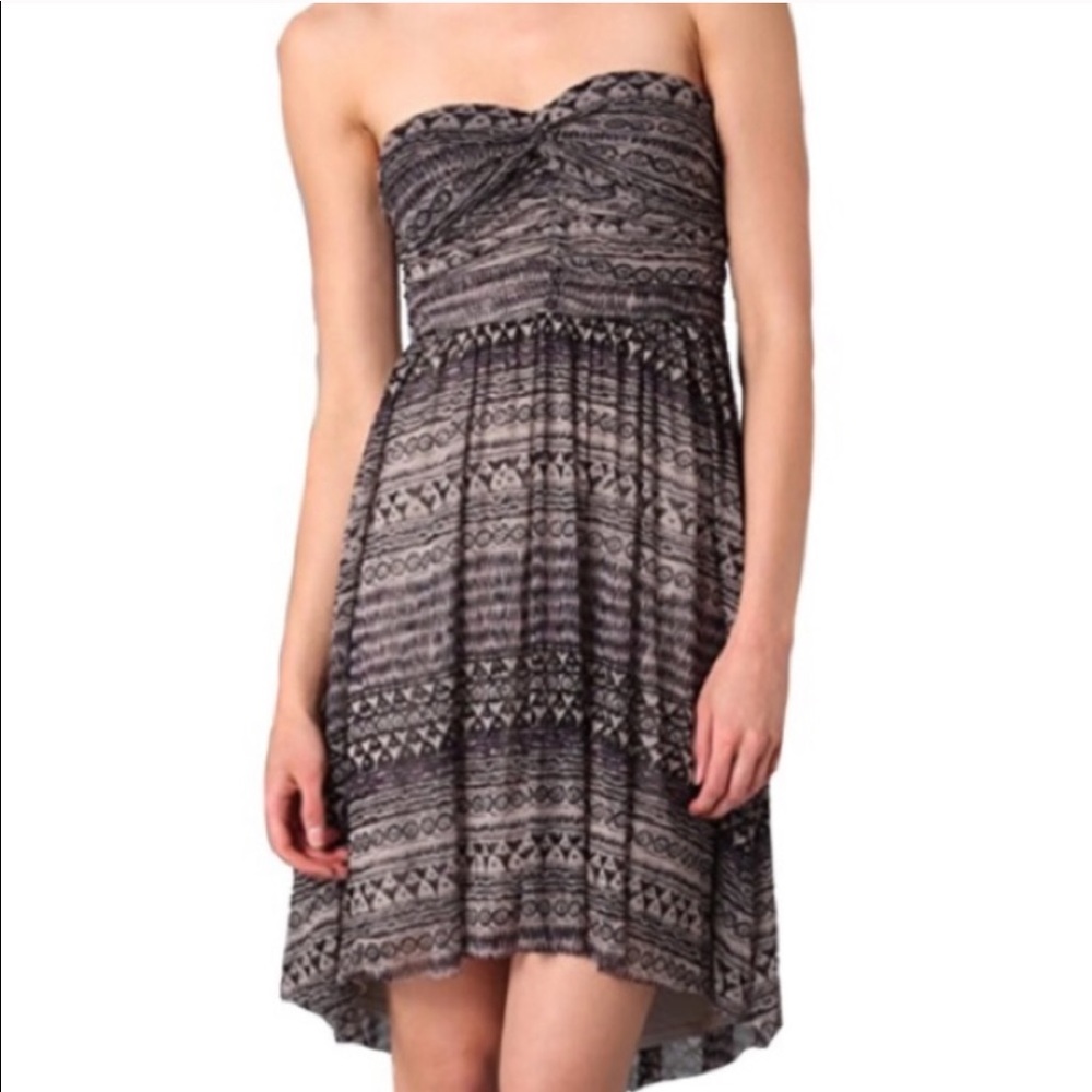 Free People Strapless Tribal Print Dress